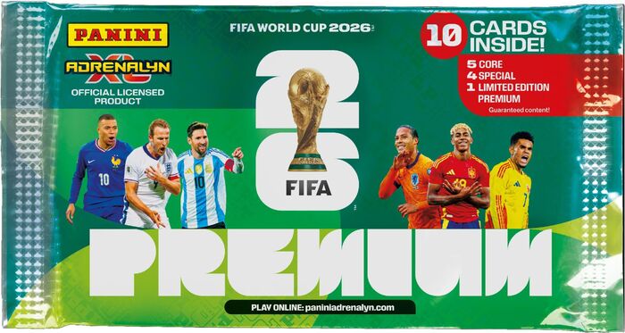 Panini FIFA World Cup 2026 Adrenalyn XL Premium Booster safnkort