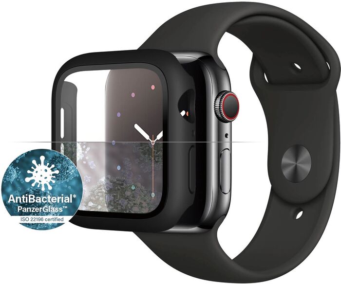 PanzerGlass hlíf fyrir Apple úr 4/5/6/SE 44mm - Svört