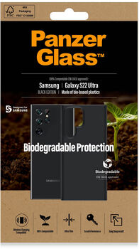 PanzerGlass Samsung Galaxy S22 Ultra Biodegradable símahulstur - Svart