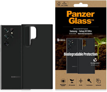 PanzerGlass Samsung Galaxy S22 Ultra Biodegradable símahulstur - Svart