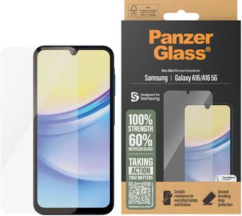 PanzerGlass Samsung Galaxy A16 / A16 5G öryggisgler með EasyAligner