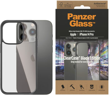 PanzerGlass iPhone 14 Pro ClearCase símahulstur - Svart