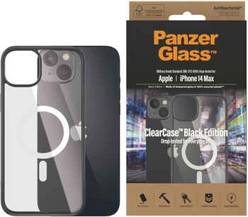 PanzerGlass iPhone 14 Plus MagSafe ClearCase símahulstur - Svart