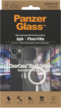 PanzerGlass iPhone 14 Plus MagSafe ClearCase símahulstur - Svart
