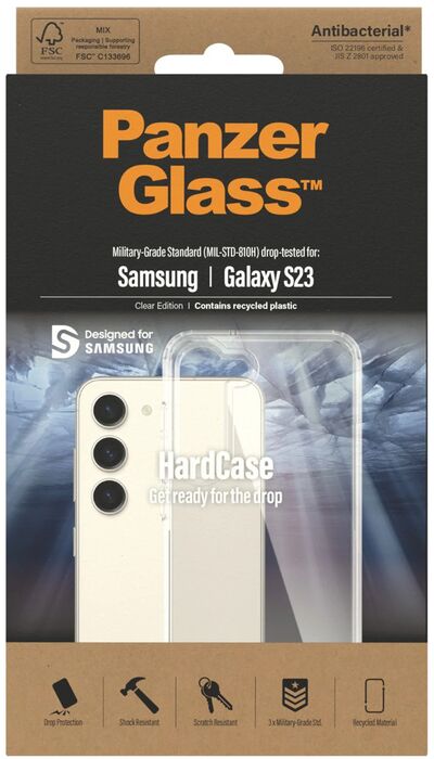 PanzerGlass Samsung Galaxy S23 HardCase símahulstur - Glært 