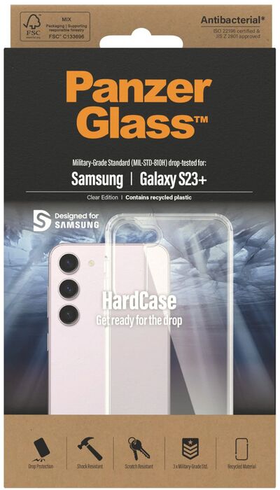 PanzerGlass Samsung Galaxy S23+ HardCase símahulstur - Glært 