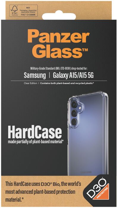 PanzerGlass Samsung A15 / A15 5G Hardcase D3O hulstur - Glært