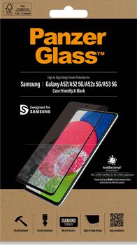 PanzerGlass Samsung A52/A52s/A53 öryggisgler - Svart 