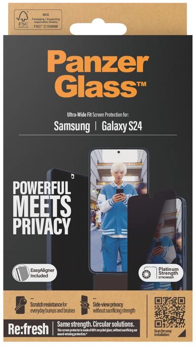 PanzerGlass Samsung S24 öryggisgler með skjásíu