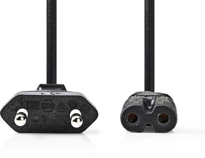 Nedis Euro plug rafmagnssnúra 2 metrar