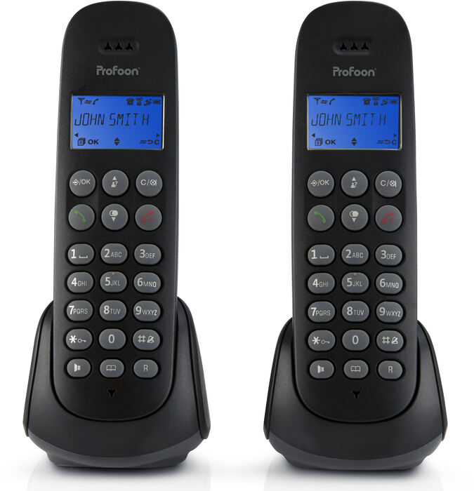 Profoon PDX-320 heimasími 2 tól - Svartur