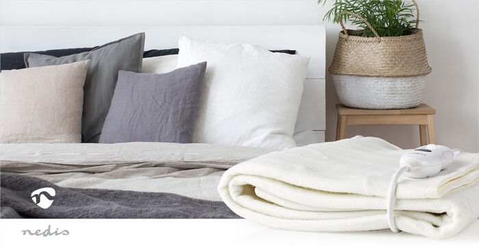 Nedis hitaundirteppi - Hvítt