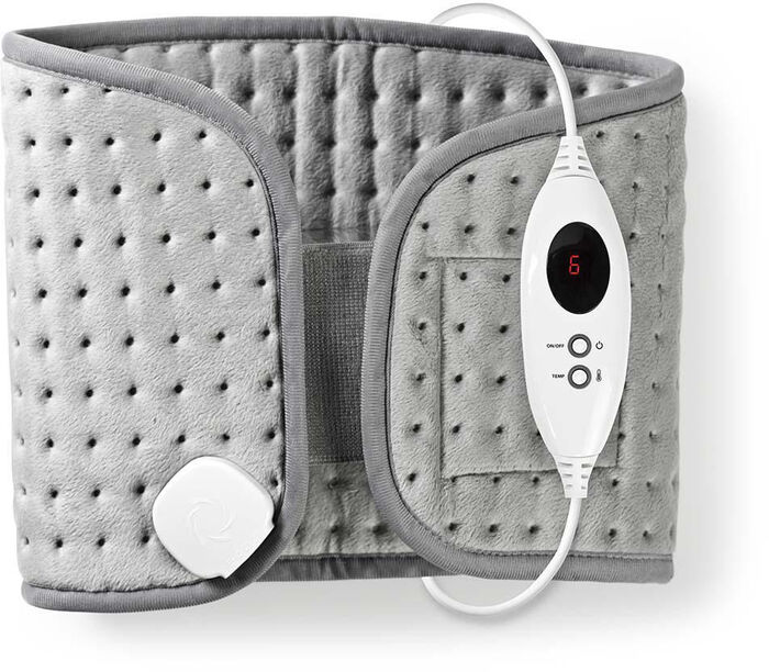 Nedis hitapúði fyrir bak og kvið - Grár