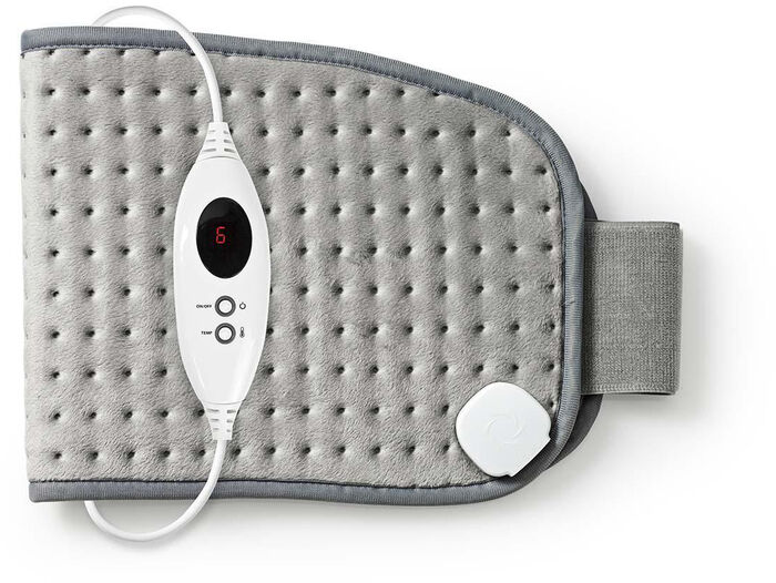 Nedis hitapúði fyrir bak og kvið - Grár