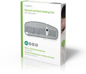 Nedis hitapúði fyrir bak og kvið - Grár