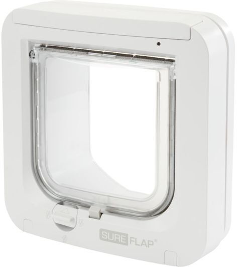 SURE Sureflap Cat kattalúga m. örmerkjalesara - Hvít