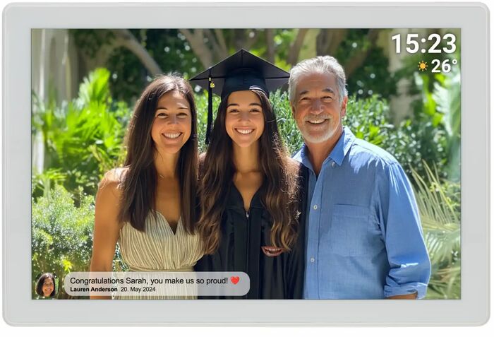 Denver PFF-1070 stafrænn myndarammi með rafhlöðu 10,1" - Hvítur
