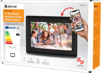 Denver PFF-725 stafrænn myndarammi 7" - Svartur