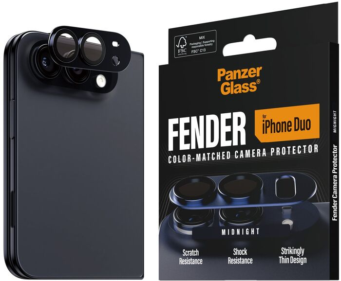 PanzerGlass iPhone Duo Fender linsuvörn - Dökkblá