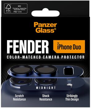 PanzerGlass iPhone Duo Fender linsuvörn - Dökkblá