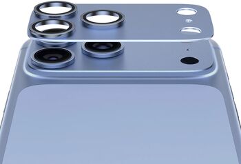 PanzerGlass iPhone 18 Pro Max Fender linsuvörn - Ljósblá