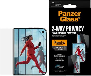 PanzerGlass iPhone Duo öryggisgler með skjásíu og EasyAligner