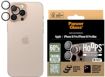 PanzerGlass iPhone 16 Pro / 16 Pro Max Glær linsuvörn