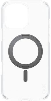 PanzerGlass Care iPhone 16 Pro Max með standi - Glært / svart