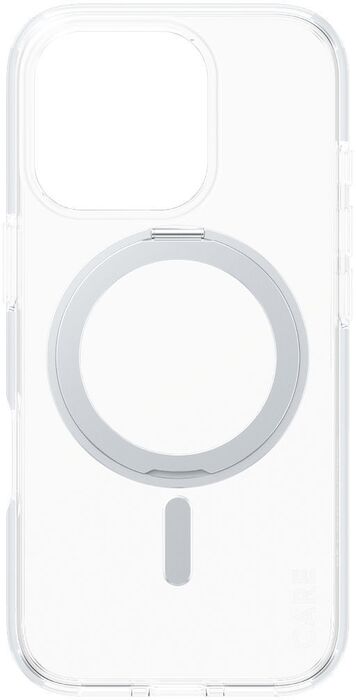 PanzerGlass Care iPhone 16 Pro með standi - Glært / silfur