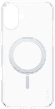 PanzerGlass Care iPhone 16 Plus með standi - Glært / Silfur