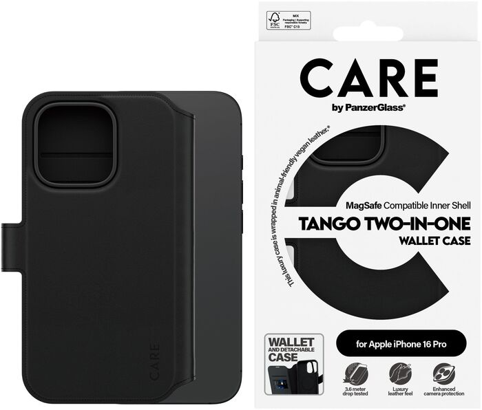 PanzerGlass Care iPhone 16 Pro símaveski - Svart