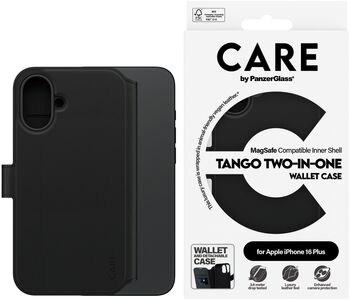 PanzerGlass Care iPhone 16 Plus símaveski - Svart
