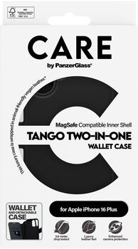 PanzerGlass Care iPhone 16 Plus símaveski - Svart