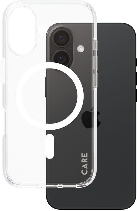PanzerGlass Care Urban Combat iPhone 16 símahulstur - Glært / Hvítt