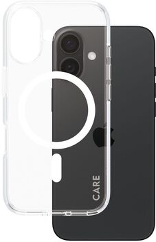 PanzerGlass Care Urban Combat iPhone 16 símahulstur - Glært / Hvítt