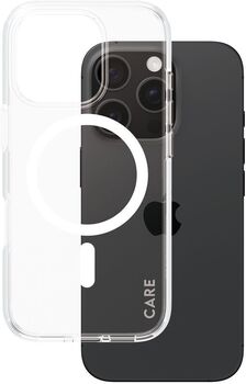 PanzerGlass Care iPhone 16 Pro Urban Combat símahulstur - Glært / hvítt
