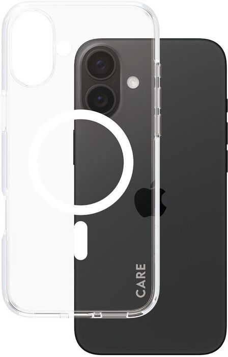 PanzerGlass Care iPhone 16 Plus Urban Combat símahulstur - Glært / hvítt