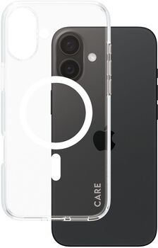 PanzerGlass Care iPhone 16 Plus Urban Combat símahulstur - Glært / hvítt