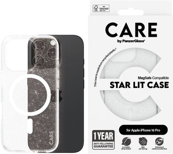 PanzerGlass Care iPhone 16 Pro Star Lit símahulstur - Glært