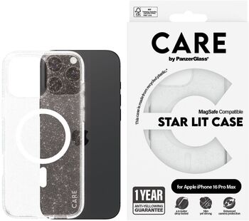 PanzerGlass Care iPhone 16 Pro Max Star Lit símahulstur - Glært