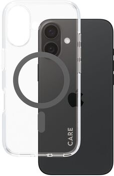 PanzerGlass Care Urban Combat iPhone 16 símahulstur - Glært / svart