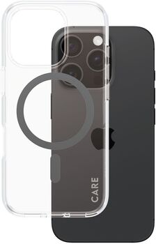 PanzerGlass Care iPhone 16 Pro Urban Combat símahulstur - Glært / svart