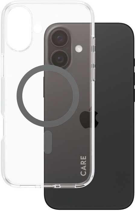 PanzerGlass Care iPhone 16 Plus Urban Combat símahulstur - Glært / svart