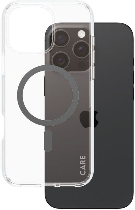 PanzerGlass Care iPhone 16 Pro Max Urban Combat símahulstur - Glært / svart