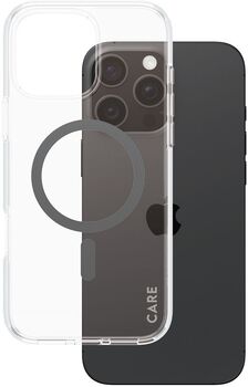PanzerGlass Care iPhone 16 Pro Max Urban Combat símahulstur - Glært / svart