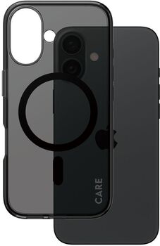 PanzerGlass Care iPhone 16 Smokey símahulstur - Svart