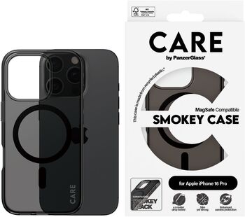 PanzerGlass Care iPhone 16 Pro Smokey símahulstur - Svart