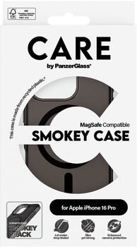 PanzerGlass Care iPhone 16 Pro Smokey símahulstur - Svart