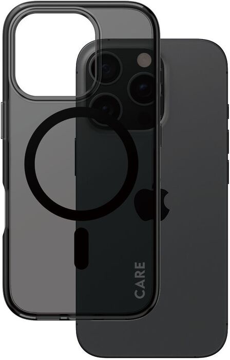 PanzerGlass Care iPhone 16 Pro Smokey símahulstur - Svart