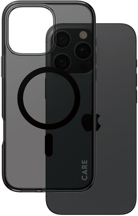 PanzerGlass Care iPhone 16 Pro Max Smokey símahulstur - Svart